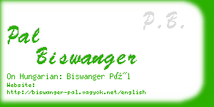 pal biswanger business card